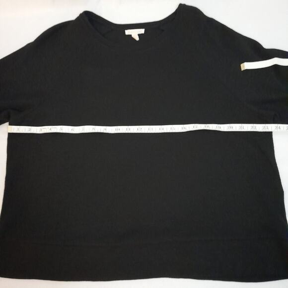 Eileen Fisher Black Organic Cotton Boxy Top Women Small NWOT Classic Lagenlook - Picture 5 of 6